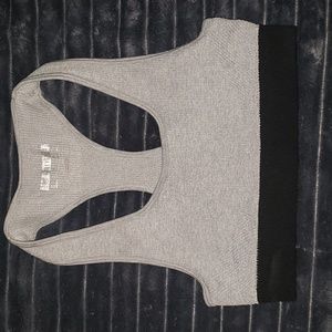 Forever 21, small sports bra, grey/black